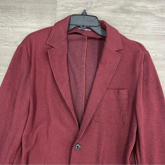 Canali Black Edition Jersey Sport Coat Maroon Men's Blazer Size 50R